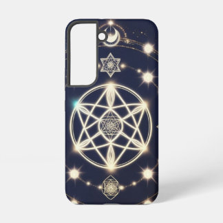 Coque Samsung Galaxy Mandala du cycle lunaire céleste – Géométrie sacré