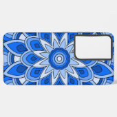 Coque Samsung Galaxy Mandala en bleu (Verso Horizontal)