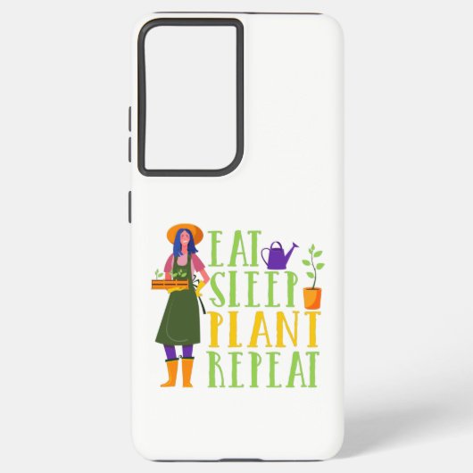 Coque Samsung Galaxy Mangez Plante de sommeil Répéter un cadeau amusant (Verso)