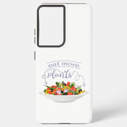Coque Samsung Galaxy Mangez plus de plantes frais motivation salade let (Verso)