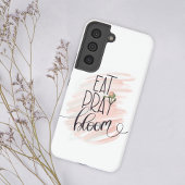 Coque Samsung Galaxy Mangez Pray Bloom Rose Monogramme Nom