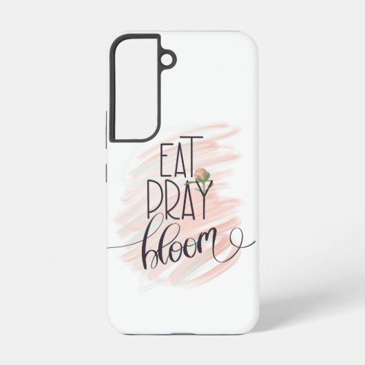 Coque Samsung Galaxy Mangez Pray Bloom Rose Monogramme Nom (Verso)