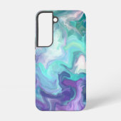 Coque Samsung Galaxy Marbre Abstrait violet et bleu (Verso)