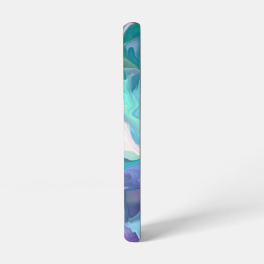 Coque Samsung Galaxy Marbre Abstrait violet et bleu (Côté gauche)