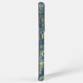 Coque Samsung Galaxy Marbre bleu et or (Côté droit)