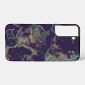 Coque Samsung Galaxy Marbre bleu et violet (Verso Horizontal)