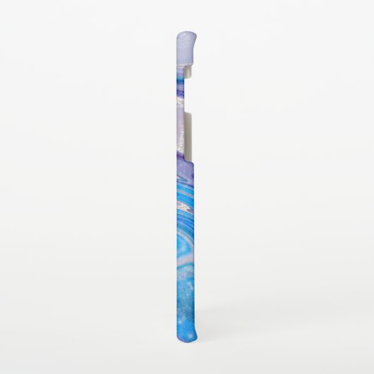 Coque Samsung Galaxy Marbre de parties scintillant gris bleu violet (Côté gauche)