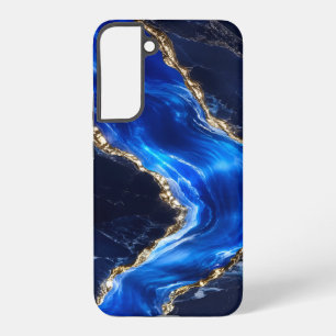 Coque Samsung Galaxy Marbre de Rivière Saphir Luxe