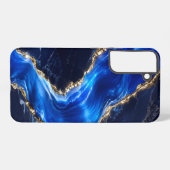 Coque Samsung Galaxy Marbre de Rivière Saphir Luxe (Verso Horizontal)