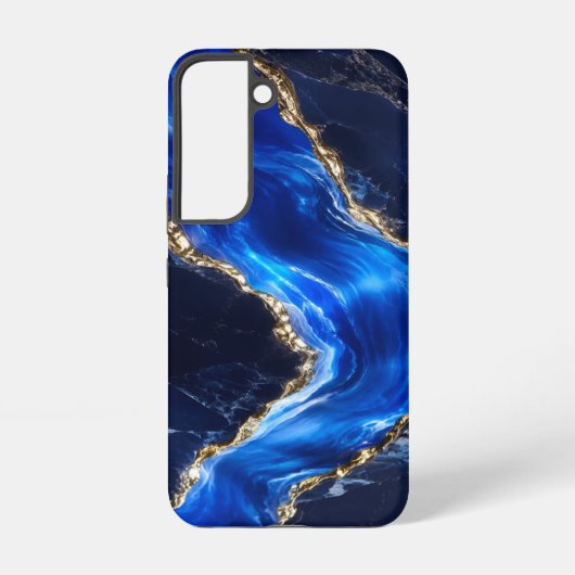 Coque Samsung Galaxy Marbre de Rivière Saphir Luxe (Verso)