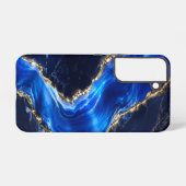 Coque Samsung Galaxy Marbre de Rivière Saphir Luxe (Verso Horizontal)