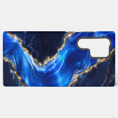 Coque Samsung Galaxy Marbre de Rivière Saphir Luxe (Verso Horizontal)