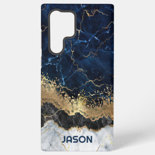 Coque Samsung Galaxy Marbre et Parties scintillant
