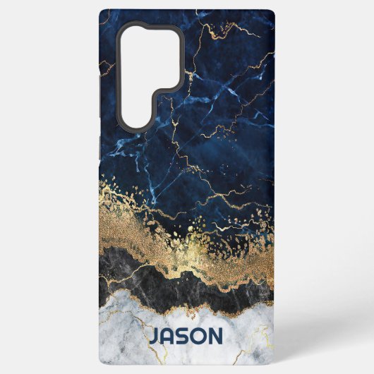 Coque Samsung Galaxy Marbre et Parties scintillant (Verso)