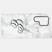 Coque Samsung Galaxy Marbre Galaxy Monogramme Initiale (Verso Horizontal)