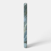 Coque Samsung Galaxy Marbre gris bleu avec Veine or (Côté gauche)