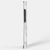 Coque Samsung Galaxy Marbre moderne blanc et Rose-or Faux (Côté droit)