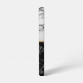 Coque Samsung Galaxy Marbre noir blanc Votre lettre Samsung Galaxy Coqu (Côté gauche)