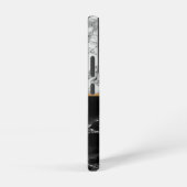 Coque Samsung Galaxy Marbre noir blanc Votre lettre Samsung Galaxy Coqu (Côté droit)