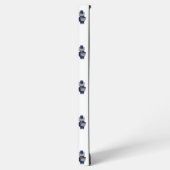 Coque Samsung Galaxy Marching Band Cat Drummer Navy Blue Gold Pattern (Côté gauche)