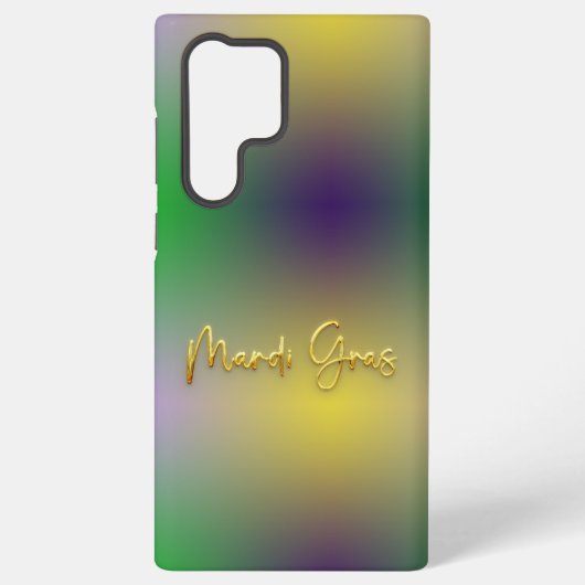 Coque Samsung Galaxy Mardi Gras Jaune, Violet, Vert (Verso)
