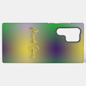 Coque Samsung Galaxy Mardi Gras Jaune, Violet, Vert (Verso Horizontal)