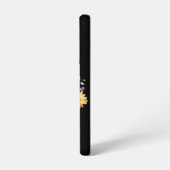 Coque Samsung Galaxy Marguerites et Eucalyptus sur Noir (Côté gauche)