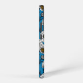 Coque Samsung Galaxy Marguerites sur bleu (Côté droit)