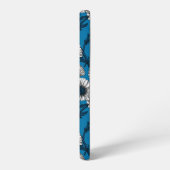 Coque Samsung Galaxy Marguerites sur bleu (Côté gauche)