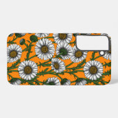 Coque Samsung Galaxy Marguerites sur orange (Verso Horizontal)
