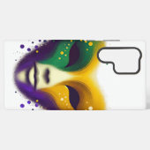 Coque Samsung Galaxy Masque de Mardi Gras jaune violet vert (Verso Horizontal)