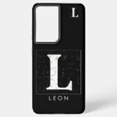Coque Samsung Galaxy Math Monogramme - Lettre L (Verso)