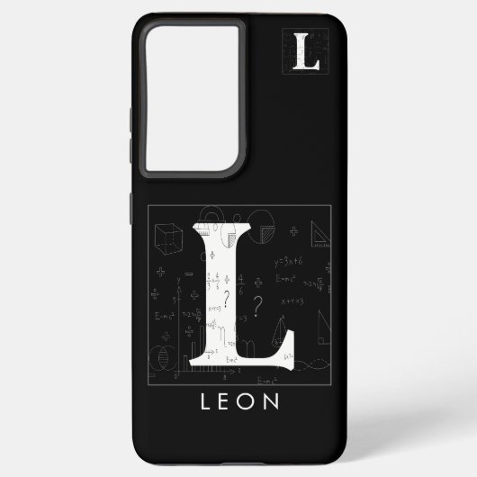 Coque Samsung Galaxy Math Monogramme - Lettre L (Verso)