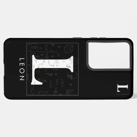 Coque Samsung Galaxy Math Monogramme - Lettre L (Verso Horizontal)