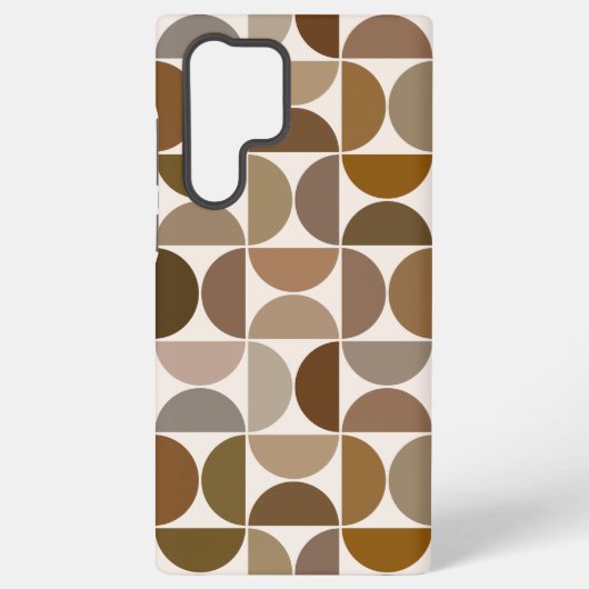Coque Samsung Galaxy MCM Semi-cycles Browns+Cream Big Motif (Verso)