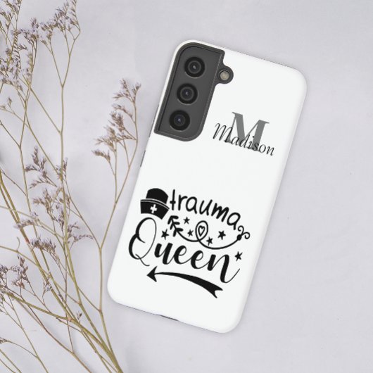 Coque Samsung Galaxy Médicale Nurse Fun Trauma Queen Monogramme Ajouter