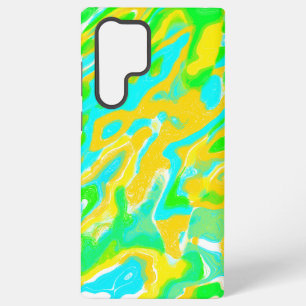 Coque Samsung Galaxy Mélange de peinture liquide à texture marbrée pour