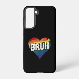Coque Samsung Galaxy Mème drôle de salutation de frère Bruh Fierté LGBT