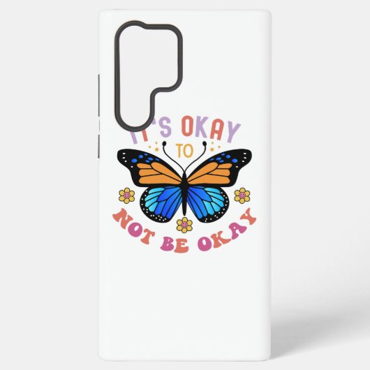 Coque Samsung Galaxy Mental Health Awareness Monarch Butterfly (Verso)