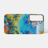 Coque Samsung Galaxy Mer Méditerranée Floral Coast Peinture (Verso Horizontal)