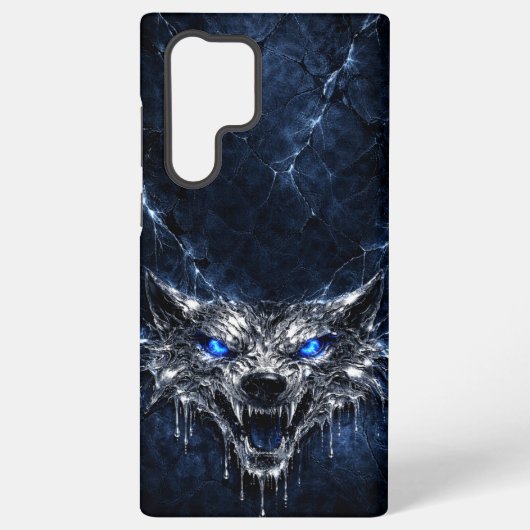 Coque Samsung Galaxy Mercury Wolf Blue Sapphire Eyes Glacial (Verso)