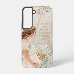 Coque Samsung Galaxy Mère attendante branchée et pieuse en dentelle flo