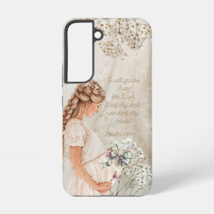 Coque Samsung Galaxy Mère enceinte adorable en dentelle d'organza avec