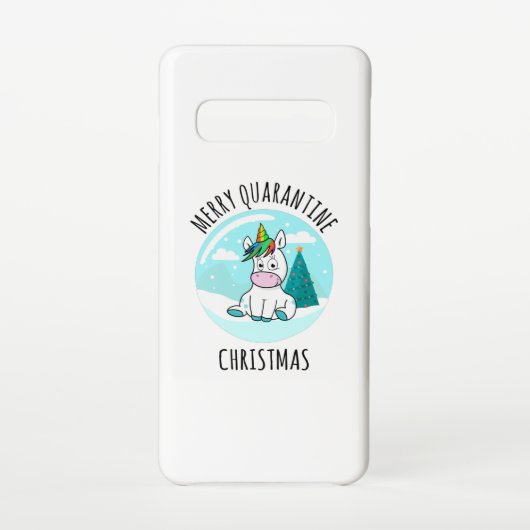 Coque Samsung Galaxy Merry Quarantine Christmas Unicorn (Dos)