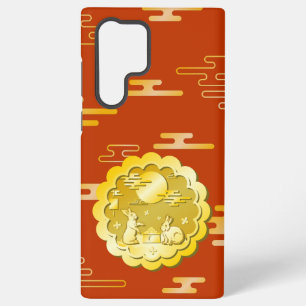 Coque Samsung Galaxy Mi-automne Festival Gold Mooncake Moon Rabbit