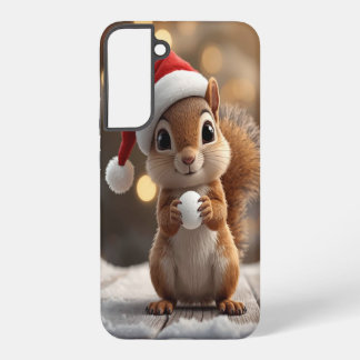 Coque Samsung Galaxy Mignon Écureuil de Noël Coque Galaxy S22 Plus