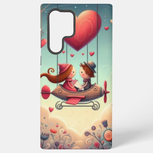 Coque Samsung Galaxy Mignonne bémol Saint Valentin hydravion (Verso)