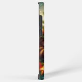 Coque Samsung Galaxy Mignonne, malicieuse chatte dans le sapin de Noël (Côté droit)