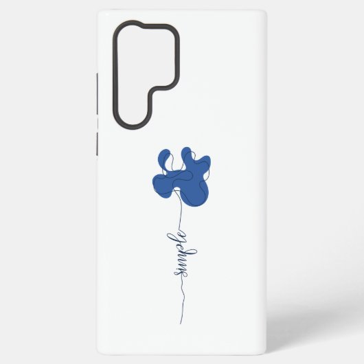 Coque Samsung Galaxy Minimalisme Fleur Simple (Verso)