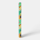 Coque Samsung Galaxy Mix-fruit tropical, fleurs et feuilles en bleu (Côté gauche)